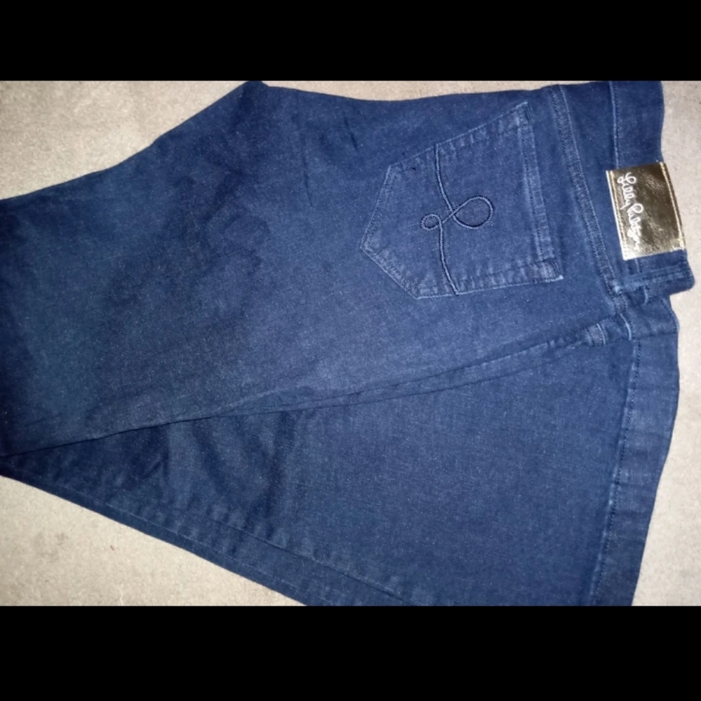 Lilly pulitzer bell bottom blue jeans